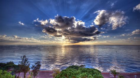 Picture Monaco Sea Hdr Nature Sky Landscape Photography 2560x1440