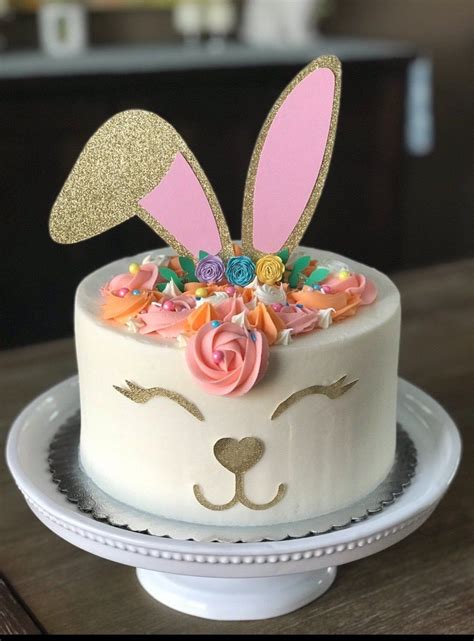 Bunny Cake Topper Some Bunny Is One Cake Topper Etsy Easter Cake