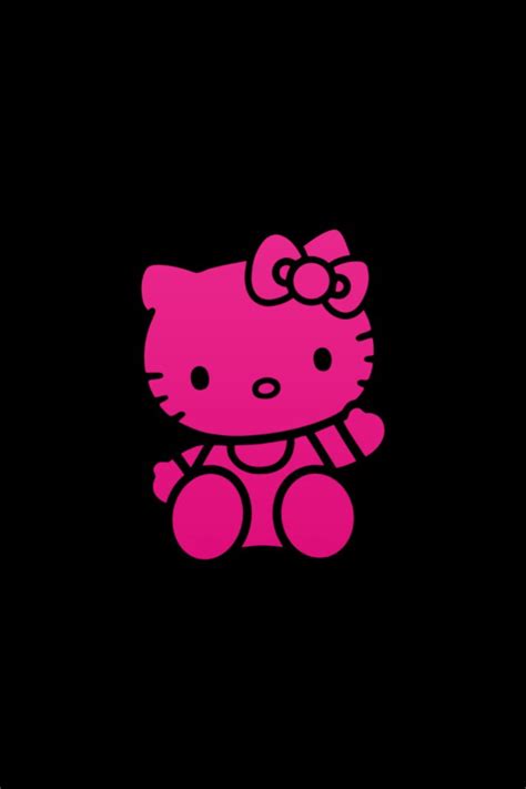 Download Pink And Black Hello Kitty Background By Courtneyd Pink