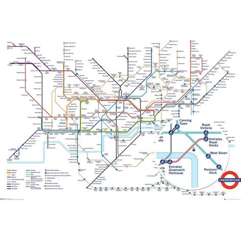 Gbeye Transport For London Underground Map Poster 915x61cm Blokker