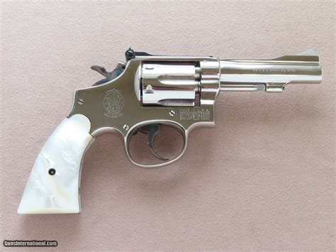 1968 Vintage Nickel Smith And Wesson Model 15 3 Combat Masterpeice 38