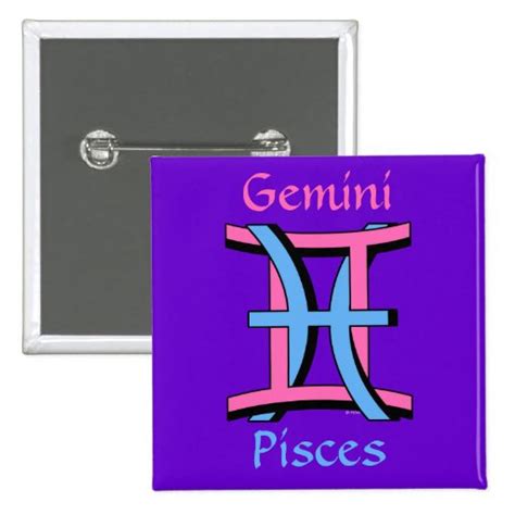 Gemini And Pisces Pkbl Pins Zazzle
