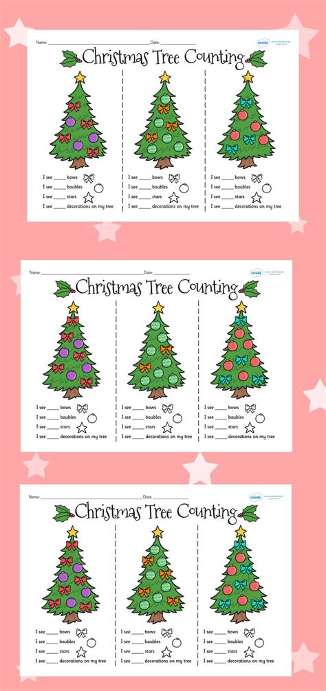 Browse numeracy worksheets resources on teachers pay teachers,. Christmas Tree Counting Activity Sheets | Christmas ...