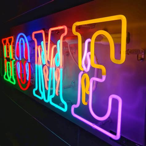 Home Typographic Neon Light Sign By Brilliant Neon