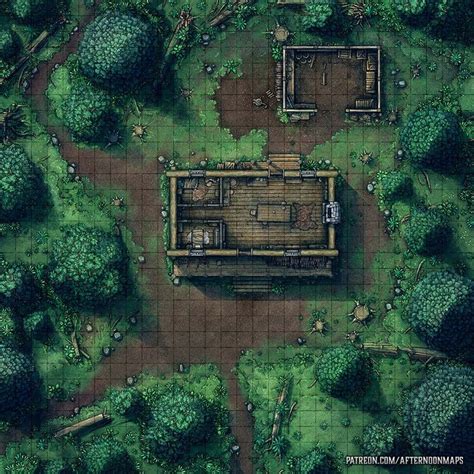 Patreon Hunters Cabin Forest Map Fantasy Cabin