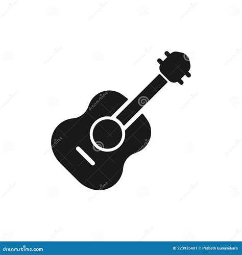 Vector De Icono De Guitarra Png Aislado En Fondo Blanco Ilustración