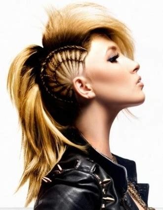 This is a great punk hairstyle, where the entire volume of hair is given a considerable height and shaped like a pyramid on the top. Long Punk Hairstyles | Beautiful Hairstyles