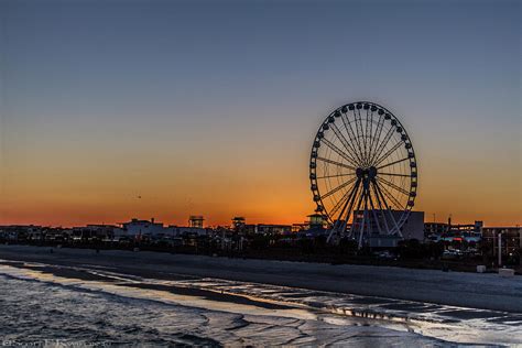 Myrtle Beach Skywheel At Sunset 2 Photograph By Scott Kwiecinski