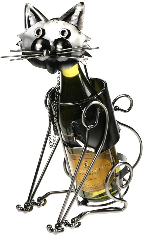 Metal Wine Bottle Holder Cat Uk Kitchen And Home
