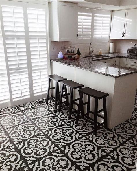 Painted And Stenciled Kitchen Floor Ideas On A Budget Using Easy To Use