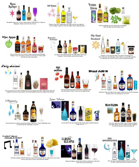 Different Kinds Of Alcoholic Beverages Chart 18x28 45cm70cm Canvas