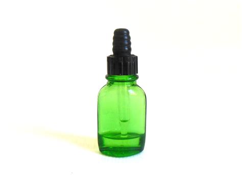Green Glass Dropper Bottle Rx Pharmacy Medicine Prescription