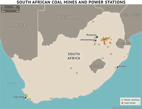 South African Coal Mines And Power Stations
