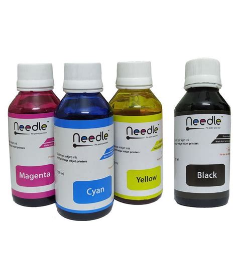 Refill Ink Hp Cartridge 100ml Multicolor Pack Of 4 Ink Bottle For