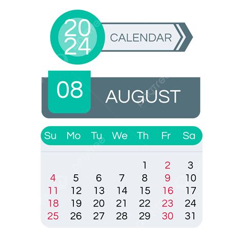 2024 Month Calendar August Simple Blue And White Two Thousand And