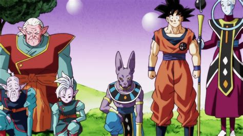 Goku powers up to super saiyan blue and attacks him, but hearts easily knocks him away and then uses a massive gravity attack to take down all of the fighters at once. Dragon Ball Super Épisode 78 : Le Tournoi du Pouvoir commence
