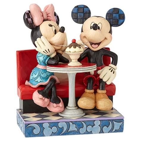 Disney Traditions Mickey Mouse And Minnie Mouse At Soda Shop Love Comes