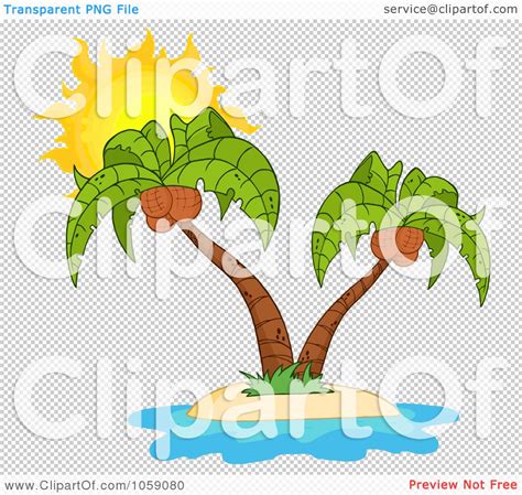 Royalty Free Vector Clip Art Illustration Of A Double Palm
