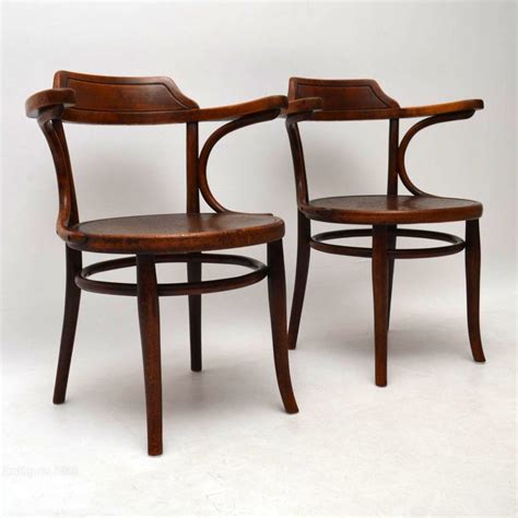 Pair Of Antique Bentwood Armchairs By Thonet Antiques Atlas