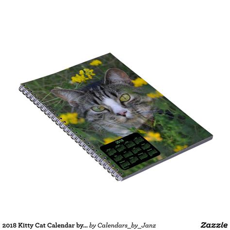 2018 Kitty Cat Calendar By Janz Notebook Cat Calendar Event Ts