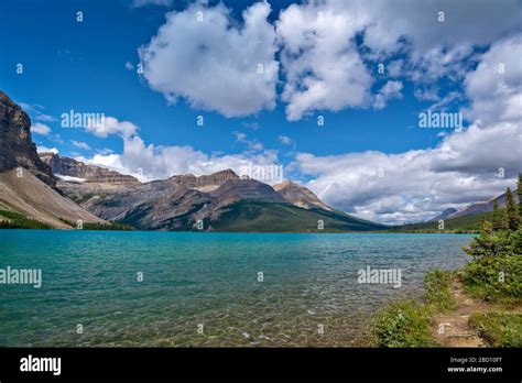 Bow Lake On Icefields Parkway In Banff National Park Alberta Rocky