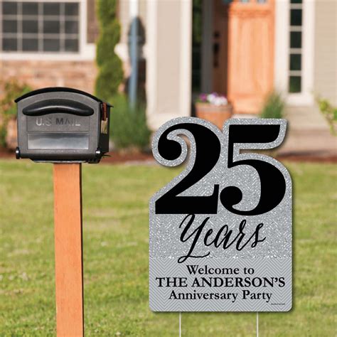 25th Anniversary Welcome Sign Personalized Outdoor Etsy