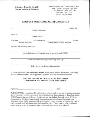Fillable Online Buckeye Authorization Forms Health Health Zaa Fax