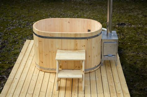 Wooden Hot Tub Seater People Japanese Wood Fired Barrel Bath Spa My