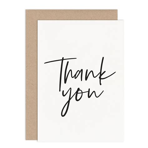 Simple Handwritten Thank You Card Pack Etsy Uk