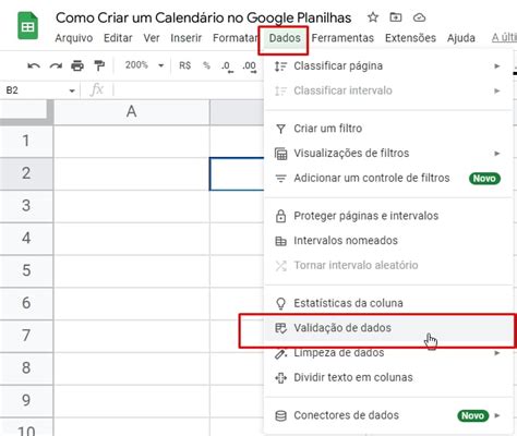 Como Criar um Calendário no Google Planilhas Ninja do Excel