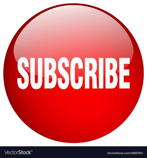 Subscribe Red Round Gel Isolated Push Button Vector Image