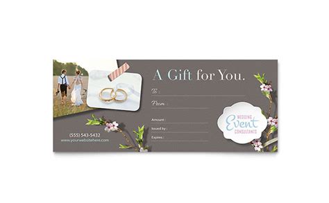 10 loyal customer's gift certificate template. Wedding Planner Gift Certificate Template - Word & Publisher