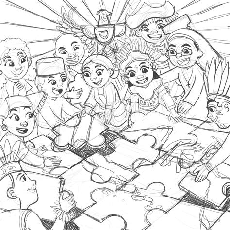 Mewarnai Sila Pancasila