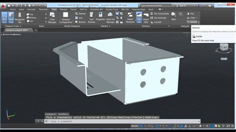 Precise 2 Unfold Sheet Metal Model In Autocad Sample 2 Youtube