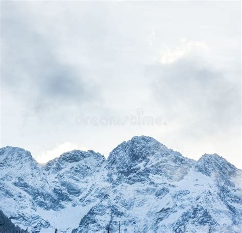 Tatra Mountain Landscape Winter In Polish Mountain Snowy Peak View