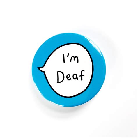 Im Deaf Pin Badge Button Etsy Uk