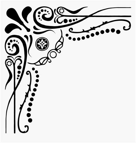 Corner Flourish Cliparts Clip Art Corner Borders Hd Png Download