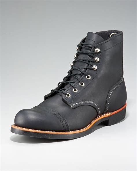 lyst red wing iron ranger boot in black for men