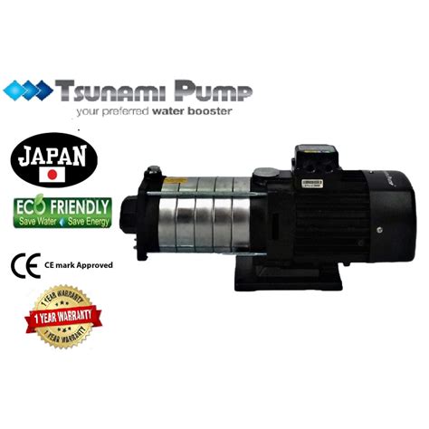 Tsunami Cmh4 60t Three Phase Home Horizontal Multi Stage Pump Water