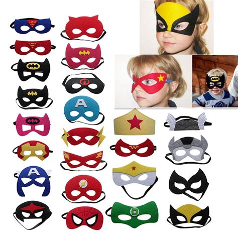 15pcslot Superhero Super Hero Half Face Eye Mask Baby Kids Children