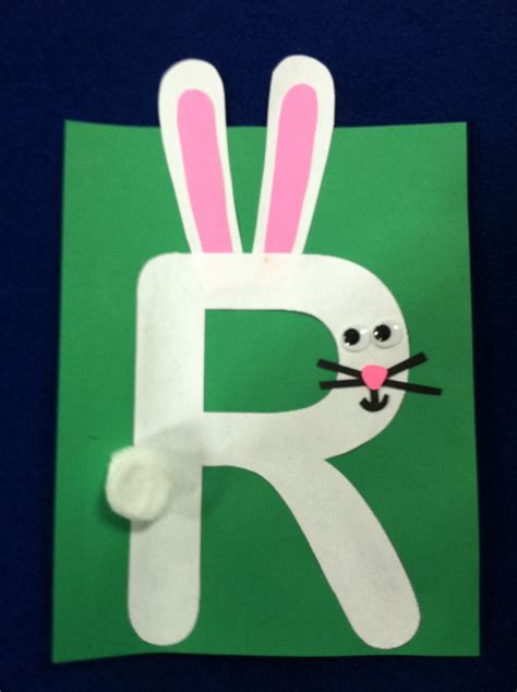 R Is For Rabbit Alphabet Crafts Preschool Prek Crafts Alphabet Letter