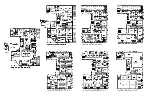 Eight Flooring Multi Specialty Hospital Floor Plan Layout Details Dwg File Cadbull