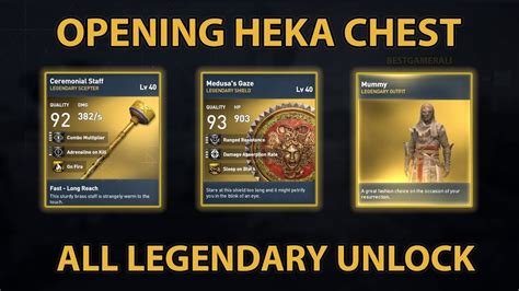 Assassin S Creed Origins Opening Heka Chest Legendary Weapons