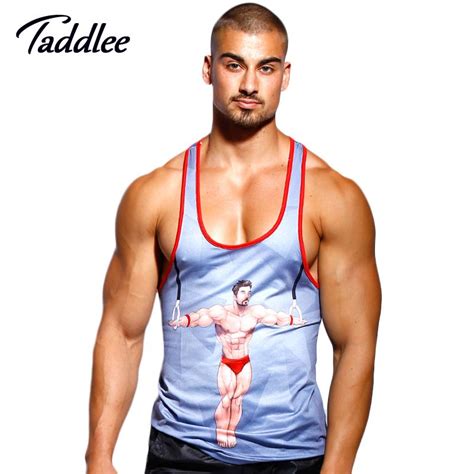 Taddlee Brand Mens Tank Top Shirts Tees Gym Bodybuilding Fitness Muscle