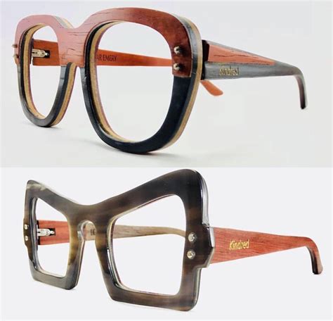 Super Cute Womens Wood Grain Frame Eyeglasses Funky Glasses Fashion