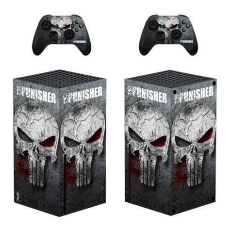 Xbox Series X Console Controllers Skin Vinyl Decals The Punisher Skull