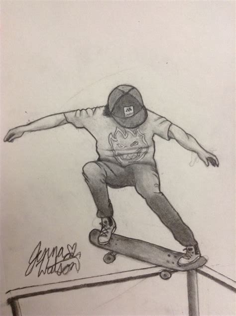 Skateboarder Drawing At Getdrawings Free Download