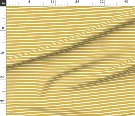 Geometric Yellow Stripe Fabric Mustard Scallops By Mrshervi Etsy