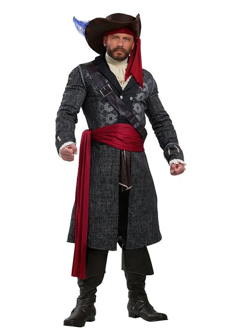 Kostüme Adult Mens Pirate Costume Blackbeard Jack Sparrow Caribbean Pirates Fancy Dress