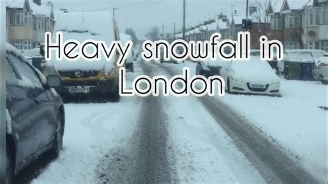 Heavy Snowfall In London Winter Drive London Southall Raynerslane